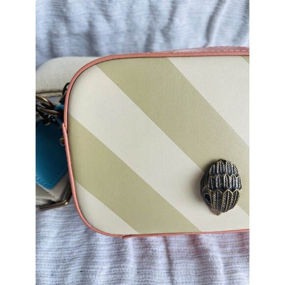 NWT Kurt Geiger London Shoreditch Small Striped Camera Crossbody Bag - Picture 9 of 9